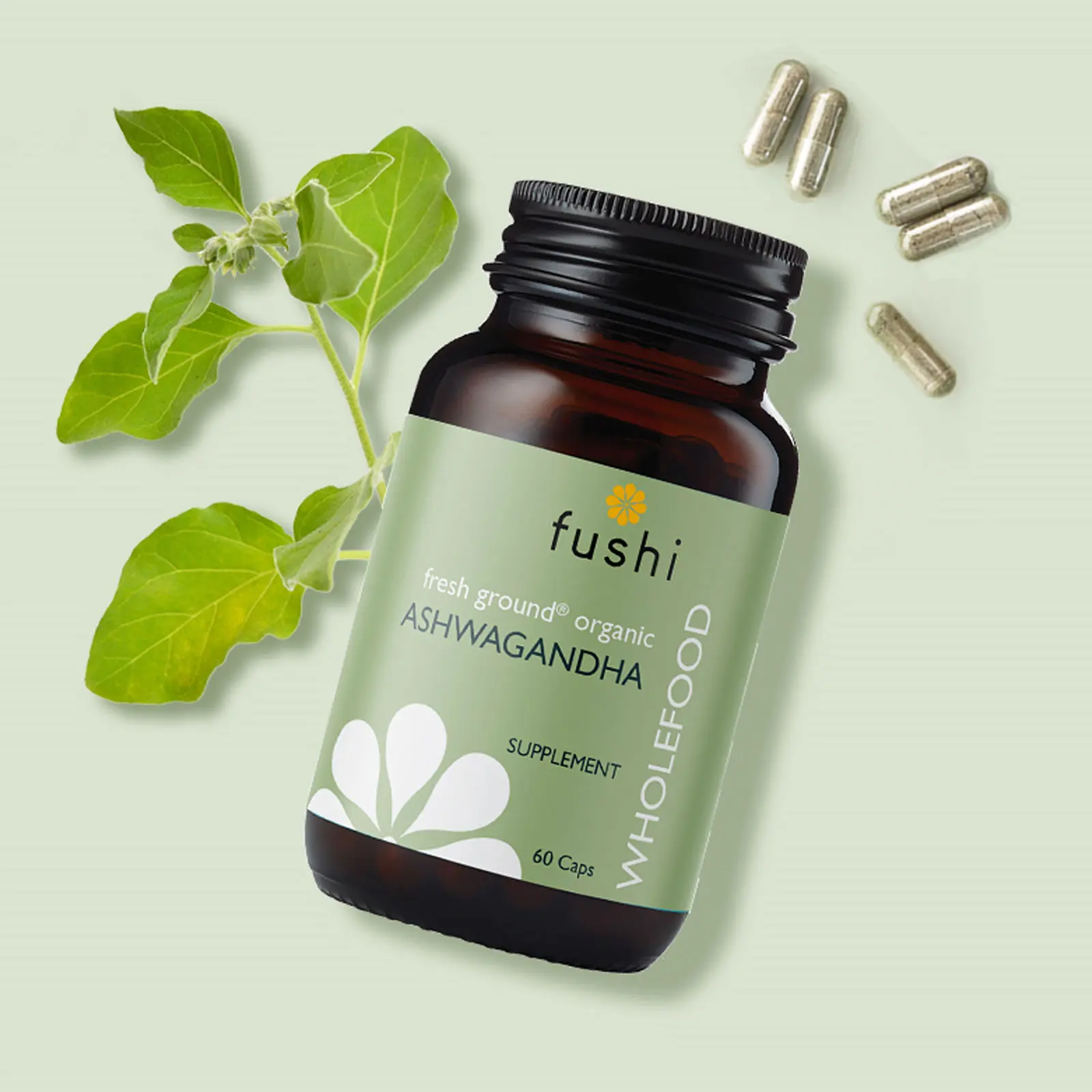 Fushi Ashwaganda Root Herbal Supplement 60 Capsules